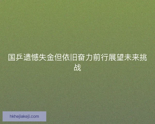 国乒遗憾失金但依旧奋力前行展望未来挑战
